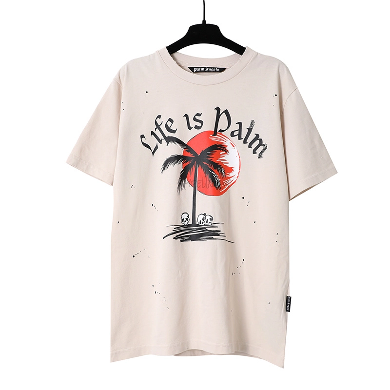 Palm Angels GD Sunset Palm Classic Tee 'Off White' Replica